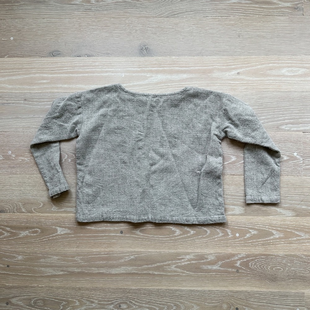 Fog Linen Works Linen & Wool Blend Cropped Top